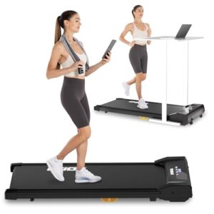 TODO Laufband für Zuhause, Walking Pad, Laufband Schreibtisch, Elektrisches Laufband für Büro，1-8 KM/H Geschwindigkeit einstellbar, 550W Motor mit Fernbedienung und LCD-Anzeige