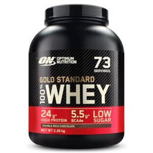 Optimum Nutrition Gold Standard 100% Molkenproteinpulver, Double Rich Chocolate, 73 Portionen