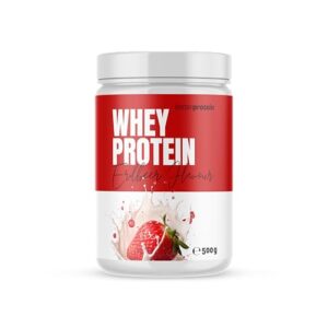 Whey Protein - Erdbeere 500g - Produziert in Deutschland aus regionaler Milch - BetterProtein® - Eiweißpulver zum Muskelaufbau und Abnehmen - Dose