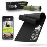 Wild Instincts Fitness Matte / 185cm x 66 cm & 7mm dick/Sport Matte für Zuhause/Workout Matte/Trainingsmatte Rutschfest/Gym Matte/Fitnessmatte Rutschfest/Training Matte/Sportmatte (Pure Black)