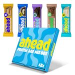 ahead Protein Riegel | Mix Box | 12 x 45g Extra softer Protein Riegel mit cremigem Kern | Low Carb Eiweißriegel ohne Zuckerzusatz & ohne Palmöl