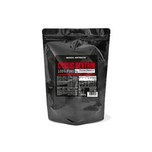 Body Attack CYCLIC DEXTRIN - 1000 g - Patentiertes CLUSTER DEXTRIN® mit hoher Bioverfügbarkeit - Hochverzweigtes zyklisches Dextrin - Energy Pulver für schnelle Energie im Muskelaufbau Training