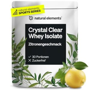 Crystal Clear Whey Isolate 900g – Zitronengeschmack – Proteinpulver – erfrischender Protein-Shake – nur mit Steviolglycosiden aus Steviablättern gesüßt – in Deutschland produziert & laborgeprüft