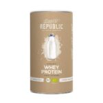 HARVEST REPUBLIC Bio Whey Protein Pulver Natur 400 g | Eiweiß Protein Pulver aus Bio Molke | Molkenproteine für Muskelaufbau | bis zu 20 g Protein pro Portion | Bio Proteinpulver ohne Zusatzstoffe