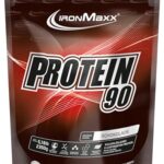 IronMaxx Protein 90 - Schokolade 2,35kg Beutel, 9 verschiedene Komponente, Ideal löslich in Wasser & Low Sugar