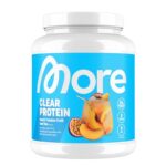 MORE Clear Protein, Peach Passionfruit Ice Tea, 600 g, Protein Drink mit Whey Isolat, geprüfte Qualität - made in Germany