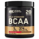 Optimum Nutrition Gold Standard BCAA Train + Sustain, Aminosäuren Pre-Workout-Pulver, Sportgetränk mit Vitamin C, Zink, Magnesium & Elektrolyten, Erdbeere-Kiwi-Geschmack, 28 Portionen, 266 g