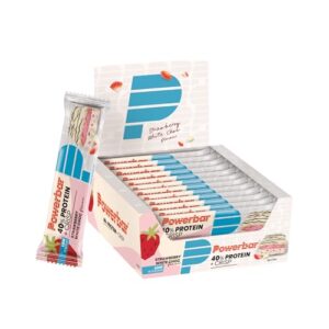 Powerbar - 40% Protein+Crisp - Strawberry White Choc - 12x40g - High Protein Riegel - zuckerarm