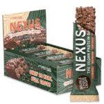 Protein Riegel Vegan DOUBLE CHOCO CRISPY 12x NEXUS Protein Bar - unglaublich lecker & cremig - 30% Protein - nur 99 kcal - ohne Zucker-Zusatz - high Fiber - perfekt als Snack - 12x30g