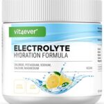 Elektrolyte - 400 g (80 Portionen) - Hydration Formel mit Chlorid, Kalium, Natrium, Calcium, Magnesium - Perfekt für Sportler bei Flüssigkeitsverlust - Ohne Zucker - Vegan - Zitronen Geschmack