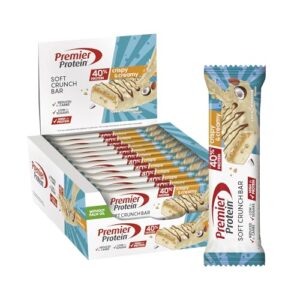 Premier Protein Soft Crunch Bar 40% Protein Coco-Almond 12x40g - Hoher Proteingehalt + Low Sugar + Palmölfrei