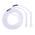 Elevate Beaded Jump Rope - Professional Jump Rope with an adjustable length up to max. 3 mt, thickness 3mm poly cord/8mm including perlen, weight 0.1 kg. (Schwarz/Weiß