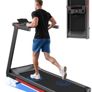 Copant Laufband für Zuhause Klappbar 16 km/h, Walking Pad Foldable mit Steigung 6%, Laufband 158 KG eine Extra große Lauffläche 112 * 42cm, Treadmill Leise für Zuhause und Büro