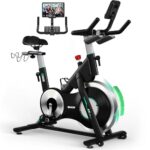 [2026 MODELL] Heimtrainer Fahrrad, DMASUN Ergometer Hometrainer Fahrrad mit Verstellbarem Magnetwiderstand, Hantelständer, Schwererem Schwungrad, LCD-Monitor, Höhenverstellbar, Fitnessbike Bis 180KG