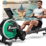 Rudergerät für Zuhause, EvoSpark Rudergerät mit 16 Stufen Widerstand, APP-Verbindung, Upgrade Doppel-Slide-Rails Ultraleise Rudermaschine, LCD-Datenanzeige, Die Erste Wahl für Fitnessgeräte