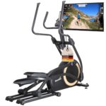 Skandika Crosstrainer für Zuhause Carbon P25-G, Crosstrainer klappbar, sehr leise, mit Generator verbraucht kein Strom, 32 Stufen, Kinomap App kompatibel, kompakt, Cardio, Ellipsentrainer Bis 150Kg