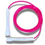 Elevate Speed Rope MAX - Professionelles Springseil aus Strapazierfähigem PVC mit Nylonkern - 5 mm - Länge Max. 3 Meter - Extrem Starke Griffe (Pink)