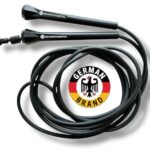 SPORTIVONETIC® Springseil für Erwachsene & Kinder, Damen & Herren-für Fitness, Crossfit, Sport, Boxen und Freizeit - Verstellbare Größe - mit Einstellklammer - Speed Rope, Jump Rope (Schwarz)