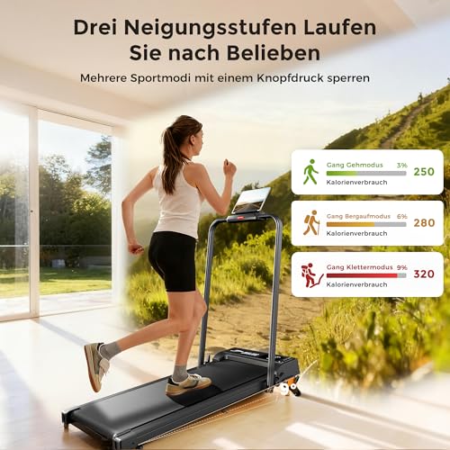 6in1 Laufband klappbar, 12km/h, 9% Neigung, APP – Bild 2