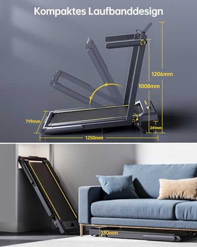 Klappbares Laufband mit Steigung & App – Bild 2