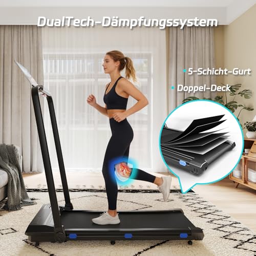 JUMMICO Laufband klappbar, 1-12km/h, APP – Bild 2