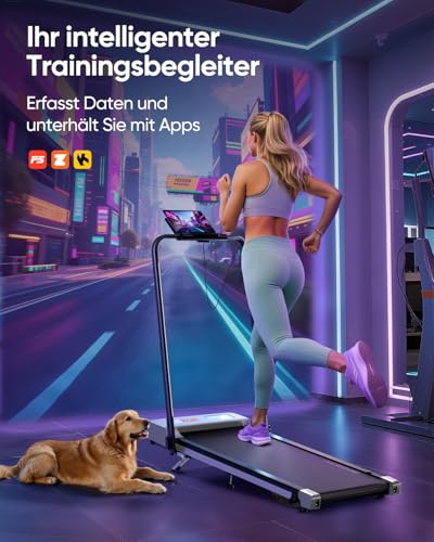 Klappbares Laufband mit Steigung & App – Bild 2