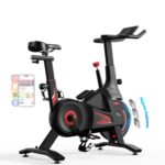 Bluearth Hometrainer Fahrrad, leise Magnetischem Widerstand, max. 150KG,Indoor Spinning Bike für Cardio-Training zu Hause，verstellbarer Widerstand & Smart-App mit Immersivem Erlebnis und Live-Kursen