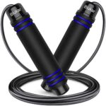 Blukar Springseil, Speed Rope Verstellbar mit Hautfreundlichen Schaum Griffe, 3 Meter Länge Einstellbar, Rutschfest und Ideal für Fitness & Ausdauer & Seilspringen, geeignet für Erwachsene