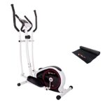 Christopeit Sport Crosstrainer CT 3 Silber inkl. Bodenschutzmatte – 8-stufiger Widerstand – Pulsfrequenz-Messung - 7kg Magnet-Bremssystem