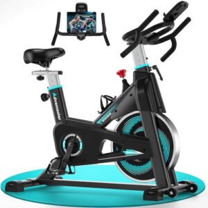 Heimtrainer Fahrrad, Advamsoler Spinning Bike Indoor Hometrainer Fahrrad mit Silent Belt Drive, LCD-Monitor für Cardio-Workout-Training im Heim-Fitnessstudio, 160 kg Belastbar
