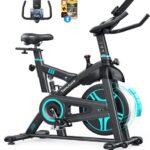 [2025 Aktualisierte]Heimtrainer Fahrrad mit APP, 0-100% Magnetwiderstand Stationäres, 15KG Schwungrad, Ultraleise, Ergometer Hometrainer mit LCD-Monitor, Bis 160KG, Tablet-Halter
