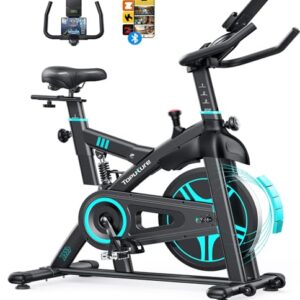 [2025 Aktualisierte]Heimtrainer Fahrrad mit APP, 0-100% Magnetwiderstand Stationäres, 15KG Schwungrad, Ultraleise, Ergometer Hometrainer mit LCD-Monitor, Bis 160KG, Tablet-Halter