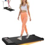 HomeFitnessCode Walking Pad mit Steigung für Zuhause - Laufband mit Neigung Walkpad Untertisch Elektrisch 1-8 KMH Walk Band Gehband, Schwarz