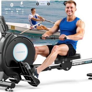 LABGREY Rudergerät für Zuhause, Magnetisches Bluetooth Rudergerät, APP-Verbindung, Doppel-Slide-Rails, LCD-Display, Ideal für Heim-Cardio-Training (H320-Magnetisches [Modell 2026])
