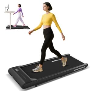 Mobvoi Walking Pad Untertisch-Laufband, Intelligente KI 2-in-1-Laufbänder für Zuhause und Büro, Tragbar klein Walking-Jogging-Laufband, TicSports Zwift Kinomap, Fernbedienung Platzsparend 6 km/h 120kg