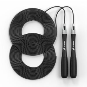 STRYVE Springseil inkl. 2 Seilen - 3 Meter Speed Rope verstellbar - Ergonomisch, Anti-Rutsch-Griff, 2 Seile mit 2 Gewichtsstufen - Für Speed Skipping, Boxen, Cardio, Fitness - Springseil Erwachsene