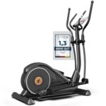 Sportstech Crosstrainer für Zuhause, extrem leiser magnetischer Ellipsentrainer, Crosstrainer mit 8 Widerstandsstufen, LCD-Display, bis 120 kg, Bluetooth, App-Steuerung und Pulssensor, CX625