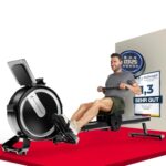 Sportstech PROwer Rudergerät für Zuhause, 32 Stufen Magnetwiderstand, LED Display, Dual Slide Rail, Bluetooth App kompatibel, leise, Ganzkörpertraining, Tablethalterung, vertikal verstaubar