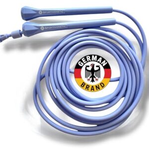 SPORTIVONETIC® Springseil für Erwachsene & Kinder, Damen & Herren-für Fitness, Crossfit, Sport, Boxen und Freizeit - Verstellbare Größe - mit Einstellklammer - Speed Rope, Jump Rope (Blau)