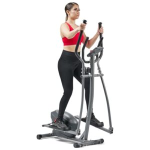 Sunny Health & Fitness Performance Kompaktes Ellipsentrainer mit 8-stufig verstellbarem Widerstand, Pulssensor, SunnyFit App – SF-E320033