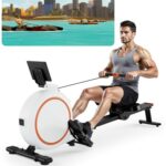 Superun Rudergerät für Zuhause mit 32 Stufen Widerstand - Leises Magnetisches Rudergerät mit APP und LCD Display - Fitnessgeräte Einfacher Aufbau