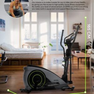 Zipro Crosstrainer Dunk, Ellipsentrainer bis zu 150 kg, Crosstrainer für Zuhause, Cardio Trainingsgerät, Exercise Machines, Heimtrainer, 16 Widerstandsstufen