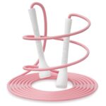 Honosen Springseil Erwachsene Fitness, 5mm*3m PVC Sprungseil Erwachsener mit Rutschfestem Griff, Speed Rope Verstellbar, Leichtes Seilspringen, ABS Jump Rope für Fitness Männer, Frauen, Kinder